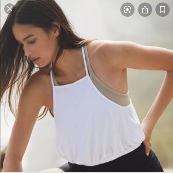 Free People Featherweight Tank Top- White - Picture 2 of 8